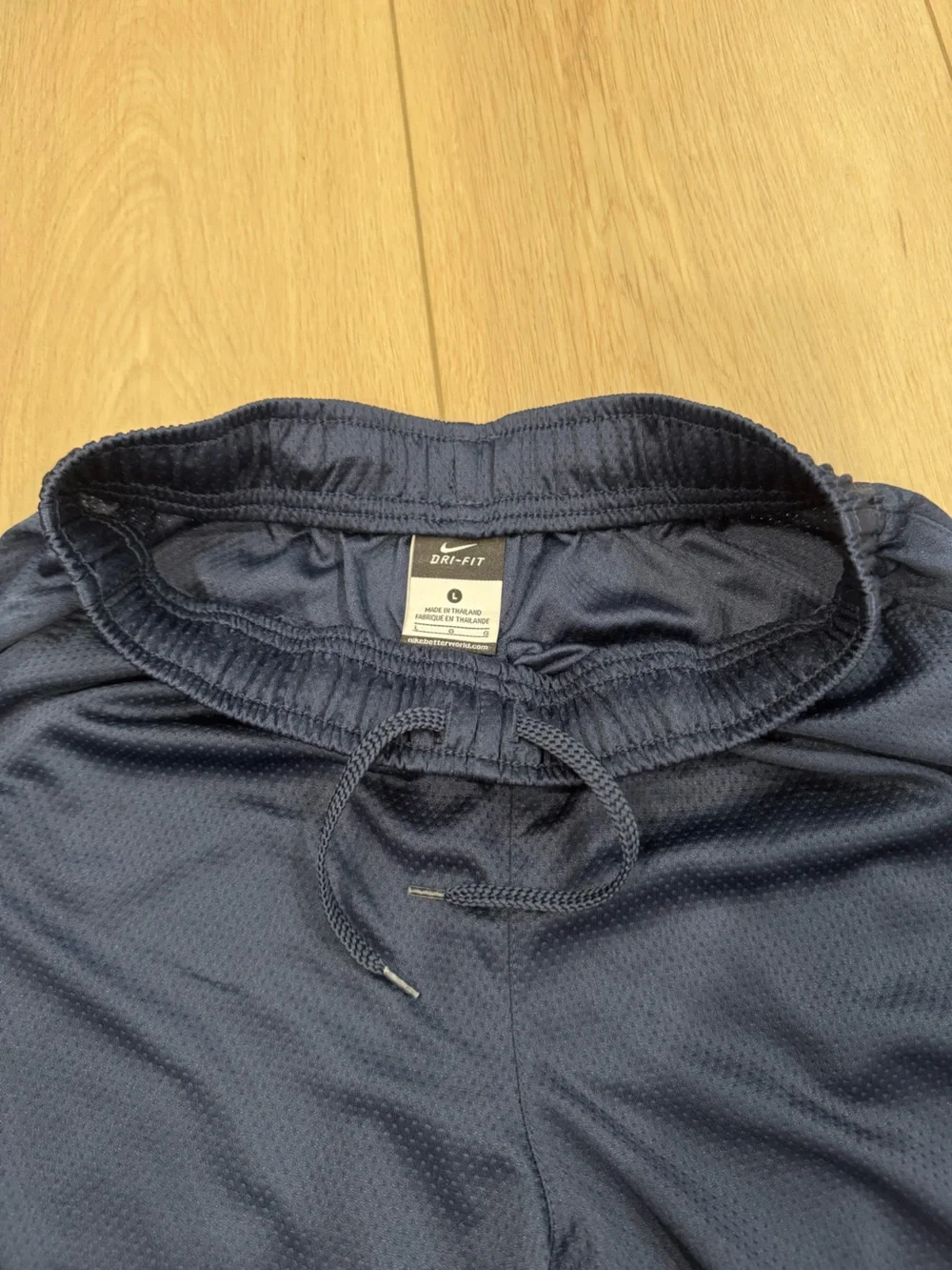 Nike Kids Dark Blue Sweatpants with Drawstring and White Swoosh